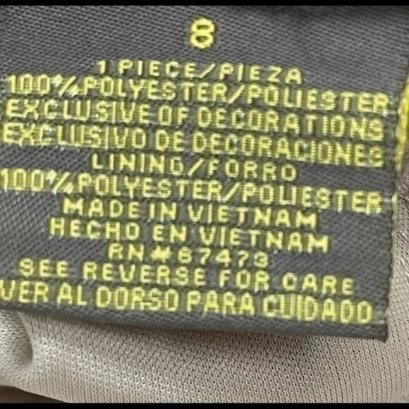 Melonie T Sheer Cream Lace Feminine Party Event Dress Size 8 - Picture 10 of 12